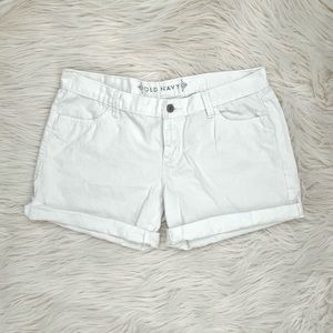White Denim Shorts